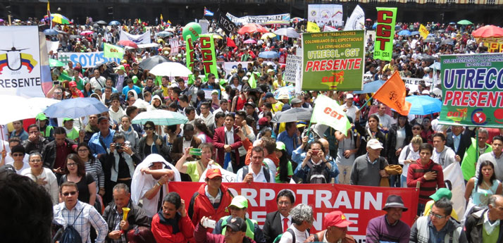Paro Nacional: ¡Un éxito total! Cientos de miles de colombianos y colombianas protestaron contra política entreguista de Santos