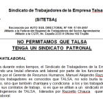 Comunicado de TALSA, opinión Final.